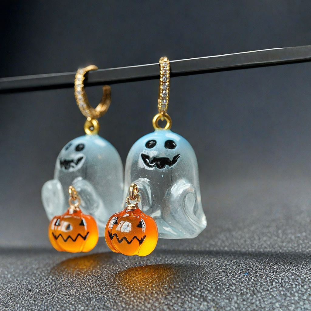 ghost small earrings stainless steel