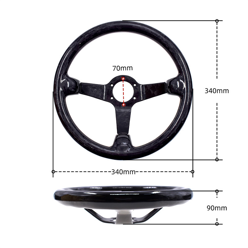 Real Carbon Fiber Steering Wheel Racing Steering Wheel Gaming Steering Wheel