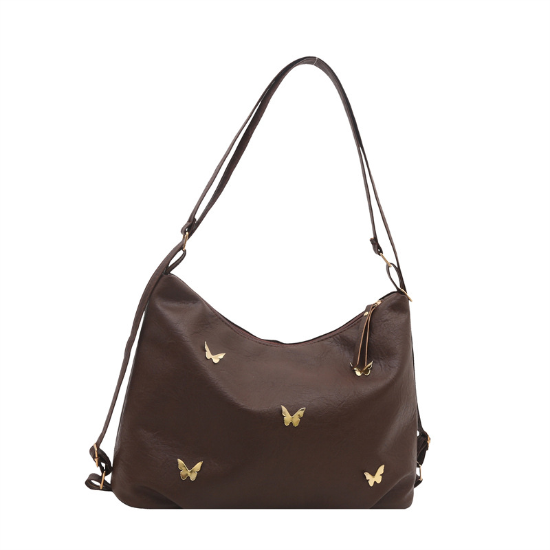 Nicho de diseño sensación de bolso de gran capacidad para mujeres 2024 nuevo otoño invierno retro hombro mochila de hombro