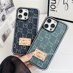 跨境爆款牛仔手机保护套适用iPhone16ProMax轻奢高级苹果16手机壳
