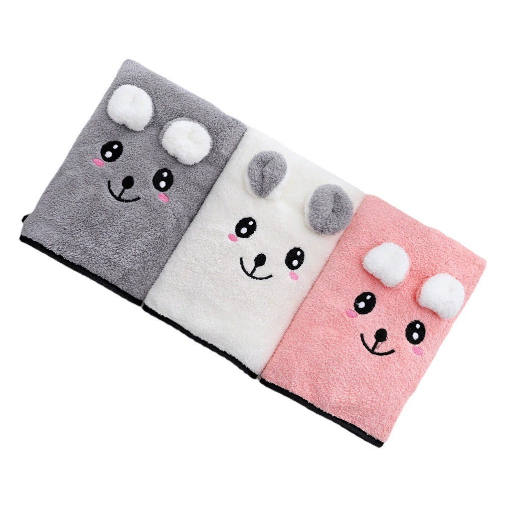 Chuanyue полотенце милый трехмерный медведь полотенце банное полотенце костюм домашний девушка пара впитывающая обертка полотенце Влюбленные