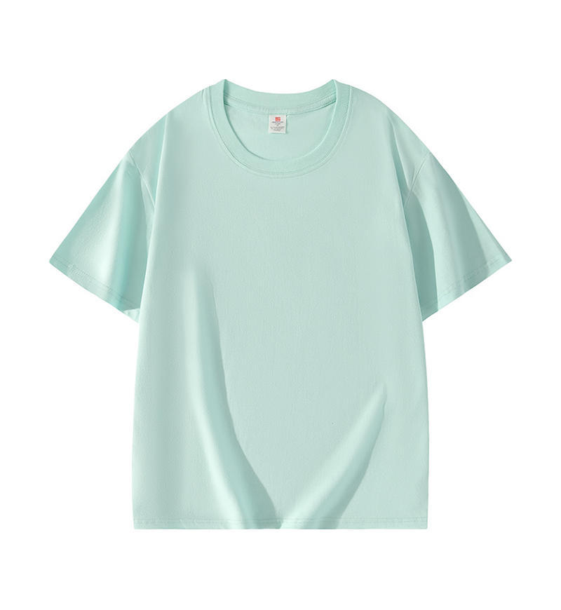 220g de peso pesado, ropa de trabajo de grupo sin deformación, camisa cultural, camisa publicitaria, camiseta personalizada de algodón de manga corta, logotipo impreso