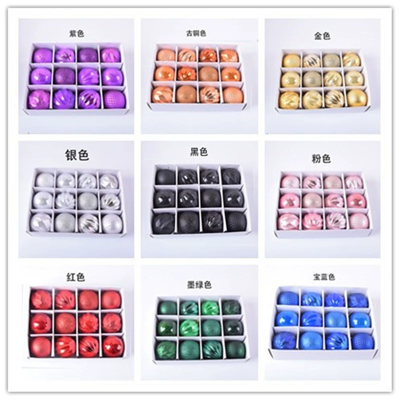 Новый стиль рождественский подарок рождественский декоративный шар 6cm12 шт. пластиковый гальванический шарик рождественская елка подвеска оптом