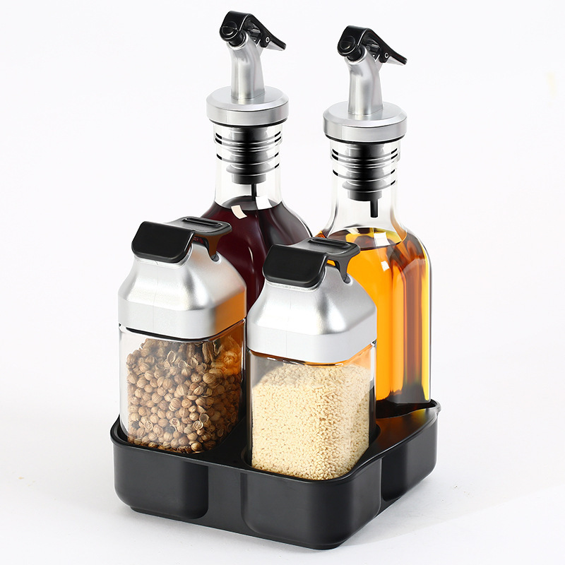 Set Frascos Condimentos Vidrio