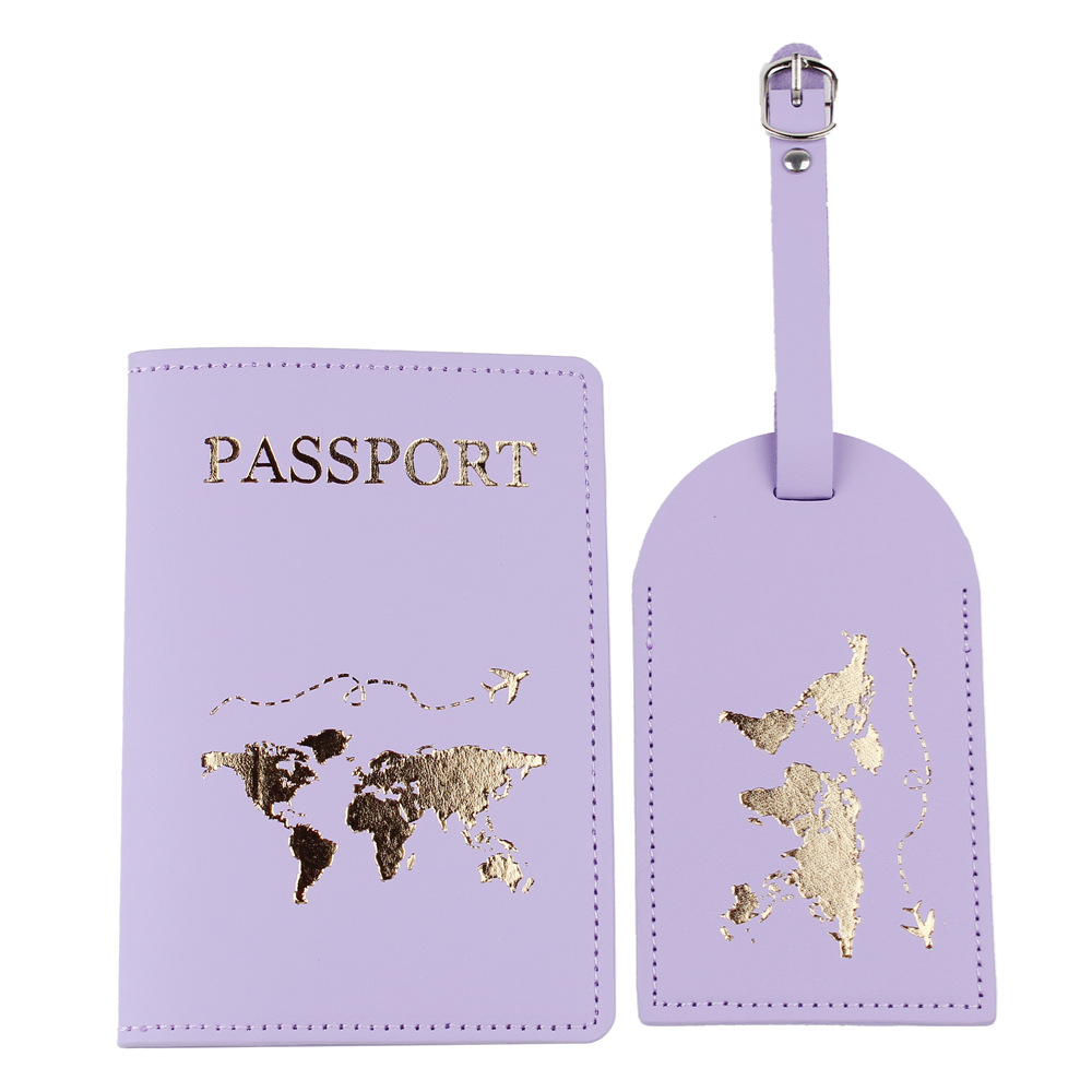 Listado de equipaje transfronterizo tarjeta de embarque de aeronaves PU en stock Mapa de cuero protección de pasaportes