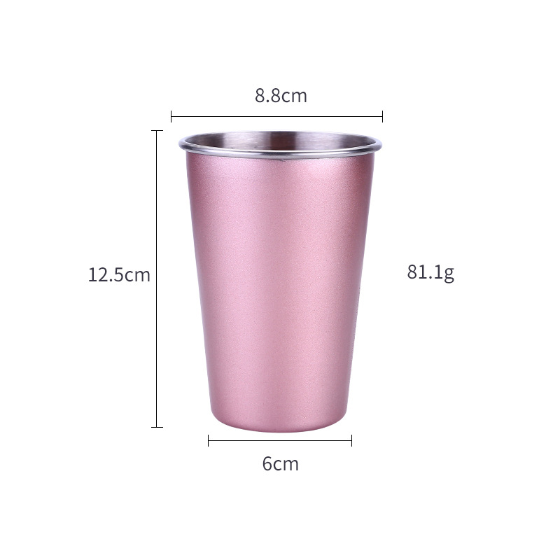 500 ml 핑크 맥주 잔 (뚜껑 없음)
