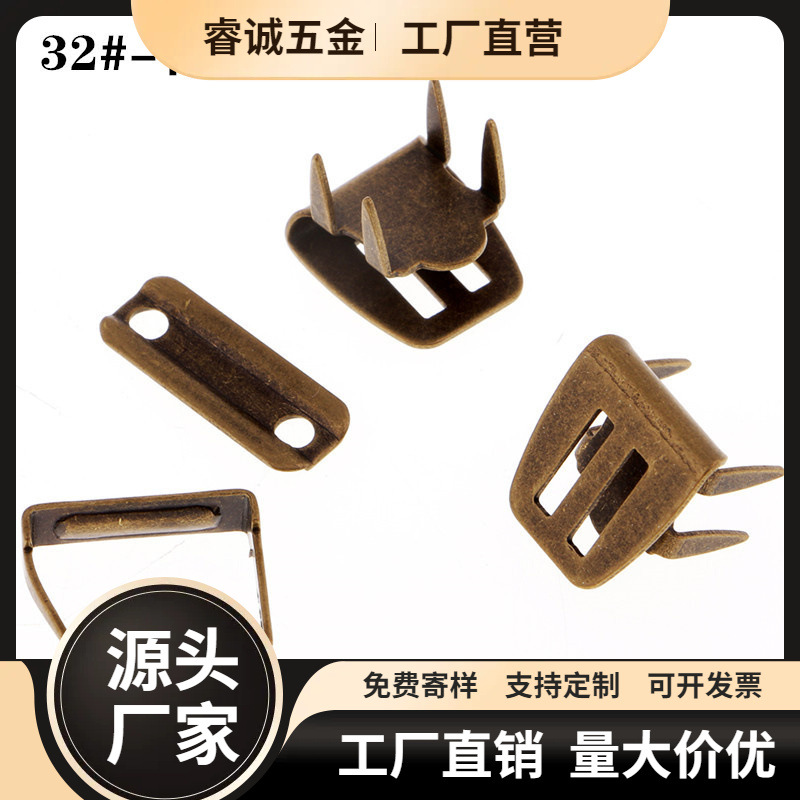睿诚铜制钩扣西裤专用套装鸡眼扣吊钟扣工厂直销 检针裤钩四脚扣