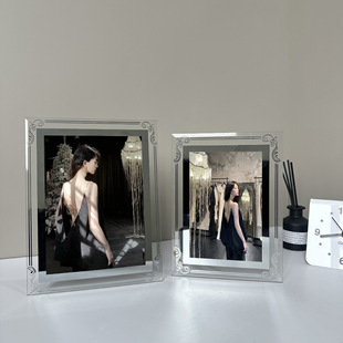 Creative and Simple 6inch Photo Frame Transparent 857inch Glass Photo Frame A4 Certificate Business License Family Portrait Scenic Spot Wholesale
