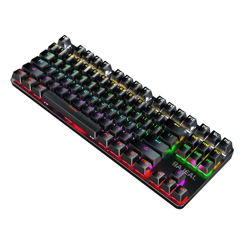 クロスボーダー爆金k 100 2色87キー青軸機械キーボード赤青軸usb cf lolは鶏の電気競争ネットカフェを食べます。|undefined