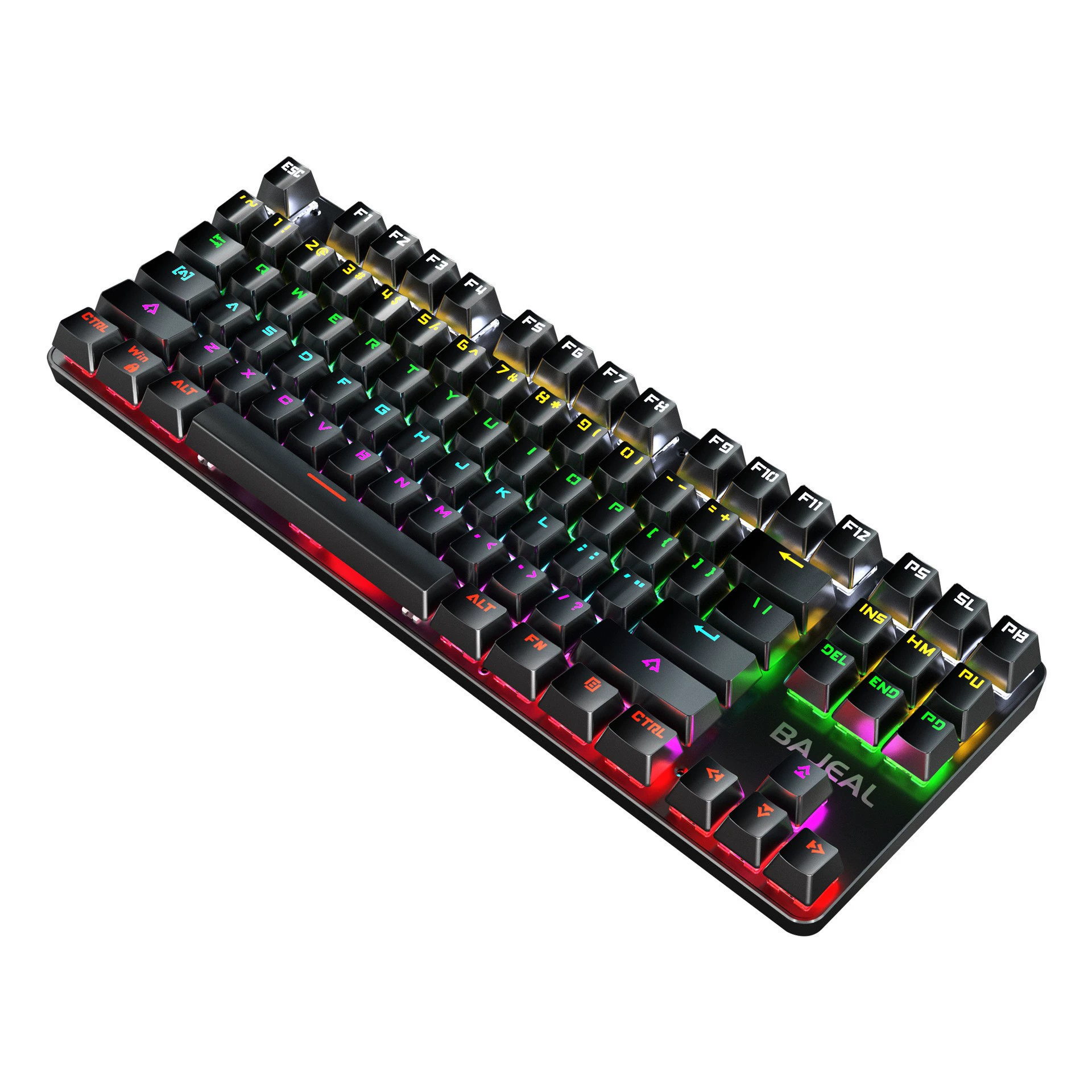 [跨境爆款K100双色87键青轴机械键盘红青轴USB CF LOL吃鸡电竞网咖]