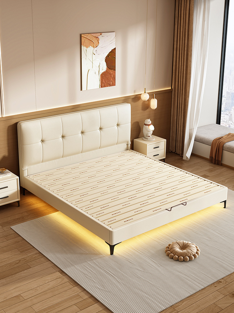 All Solid Wood Beds Can Be Customized to Any Size 1.5m Small Apartment Space-Saving Bedside Frame Bed Frame