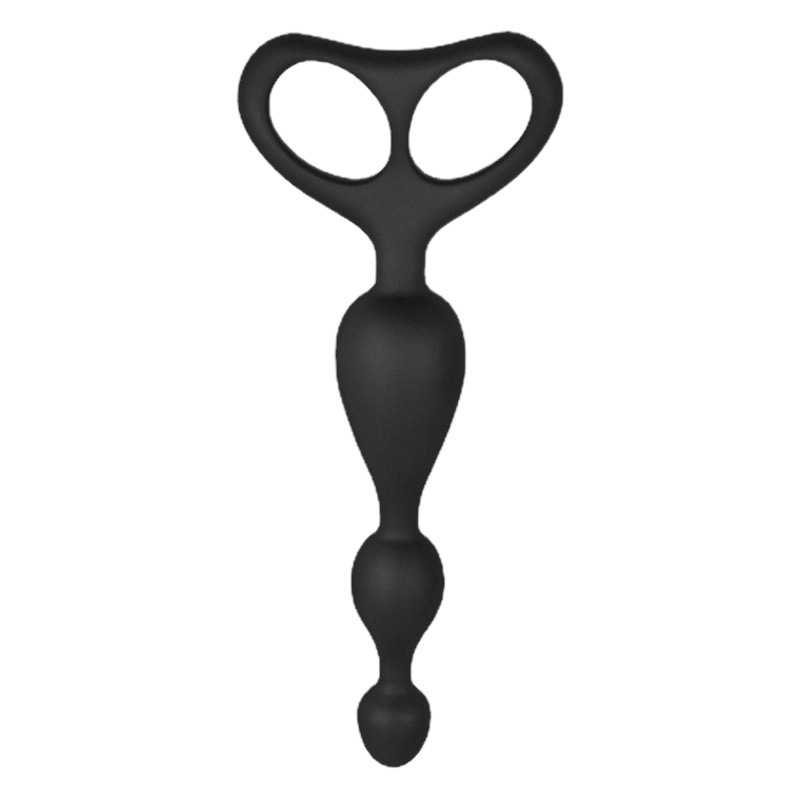 Xingwan juguetes sexuales atrio tapón anal aparato anal silicona en forma de corazón cuentas con cuentas redondas de seis cuentas