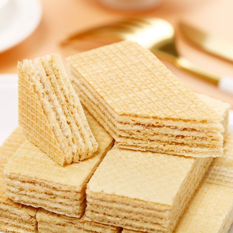 威化豆乳餅幹獨立小包裝批發整箱餅幹早餐代餐餅幹整箱獨立站代發