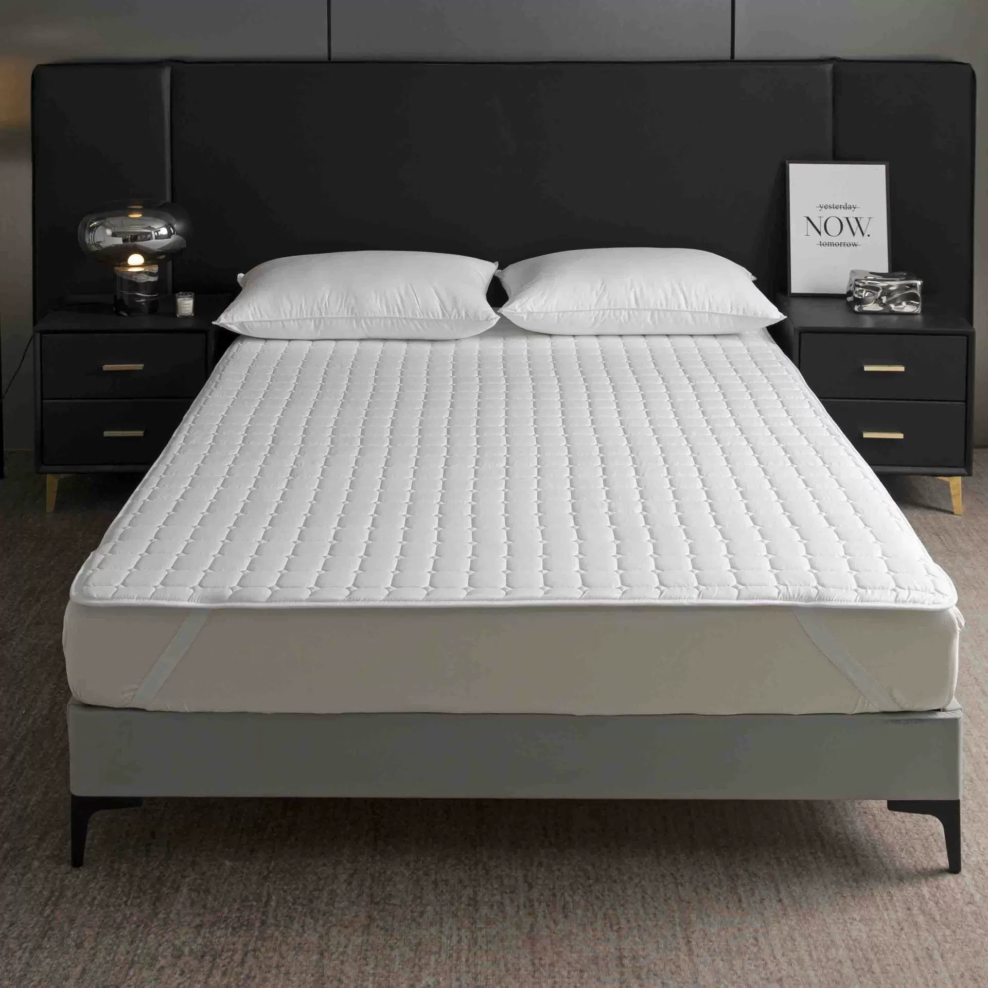 纯白床垫软垫 1.8家用席梦思保护垫酒店单双人防滑床褥代发