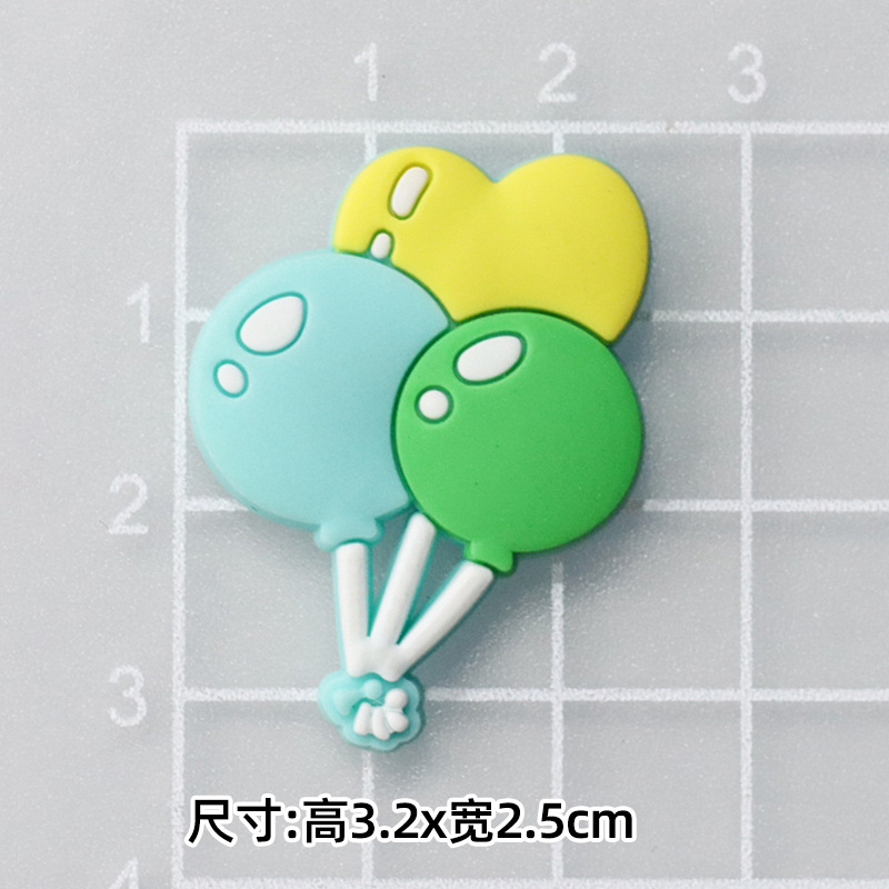 부드러운 고무 녹색 바닥 3 색 풍선 "3.3*2.5cm]