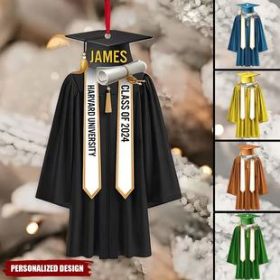 Cross-border 2025 Graduation Season Bachelor's Clothing Acrylic UV Printing Graduation Commemorative Gift Pendant Acrylic Crafts