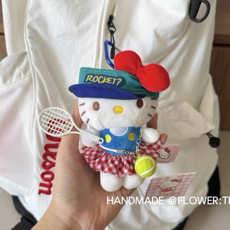 正版三丽鸥hellokitty包挂件可爱玩偶毛绒钥匙扣公仔diy生日礼物|undefined