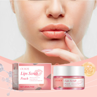 OUHOE Peach Lip Cream Gentle Moisturizing Hydrating Care Gloss Moisturizing Repair Dry Dead Skin Lip Cream