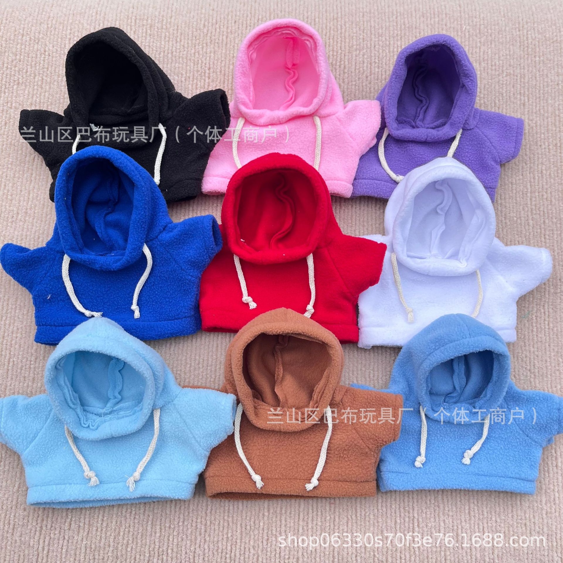 泰迪熊毛绒玩具连帽卫衣20/30CM棉花娃娃8寸公仔玩偶娃衣服印LOGO
