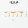 Half -circular gold 5 hook