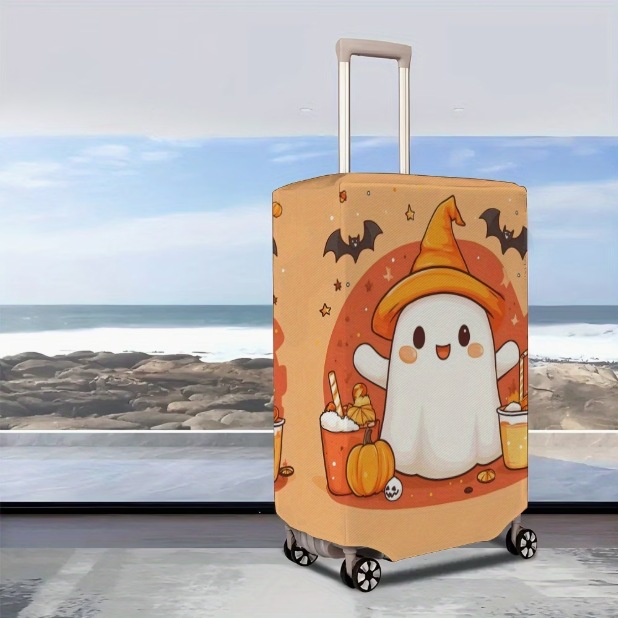 Cute Halloween Ghost Pumpkin Luggage Cover Elastic Fabric Anti-Scratch Anti-Dust Trolley Case Protector Factory Direct Supply