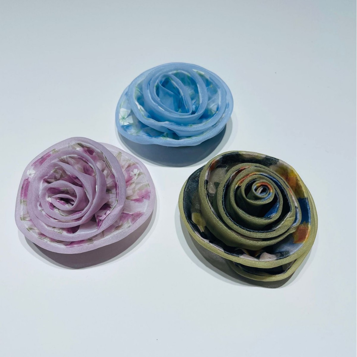 New style floral fairy-like colorful gauze rose DIY hair clip, hair rope, headpiece, corsage, necklace, floral accessories