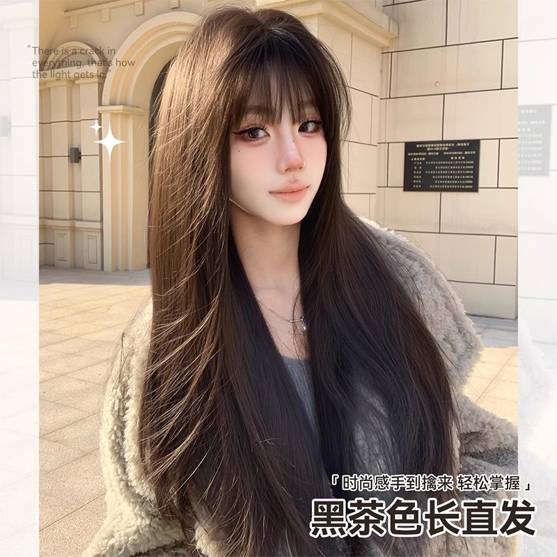 Connie Wig [Tomie Kawakami] Φυσικά καθημερινά μακριά ίσια μαλλιά με κτυπήματα, χαριτωμένα και νεανικά