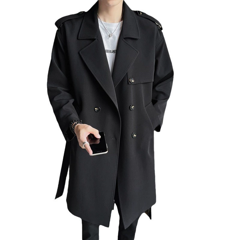 Демисезонная теплая длинная рубашка-пиджак для отдыха, модный trench coat английский стиль для мальчиков, оптовая продажа, корейский стиль, британский стиль