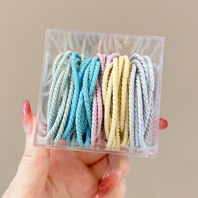 Tela de goma simple y duradera de alta elasticidad para mujeres, anillo de cabello para niños, cordón de cabello no lesiones, accesorios para el cabello diarios versátiles