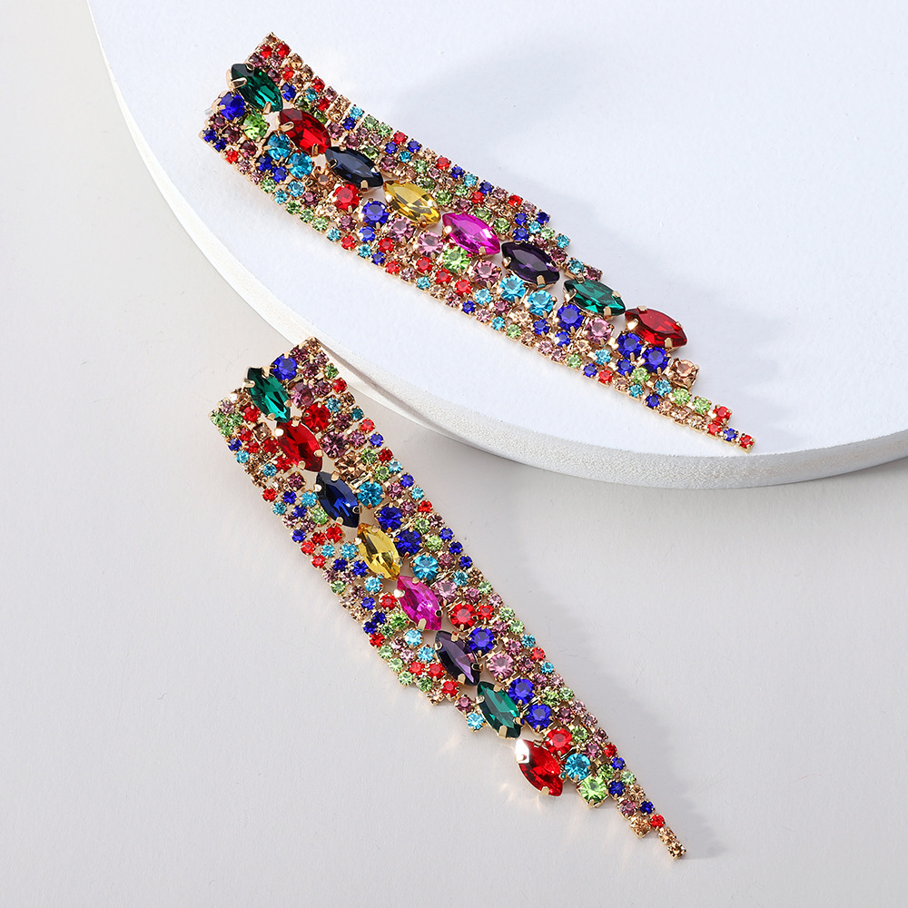 Geometric retro elegant universal earrings with tassels