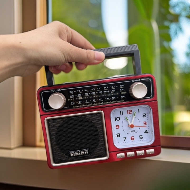 MD-929-S solar retro transfronterizo Bluetooth audio linterna exterior portátil con reloj radio portátil