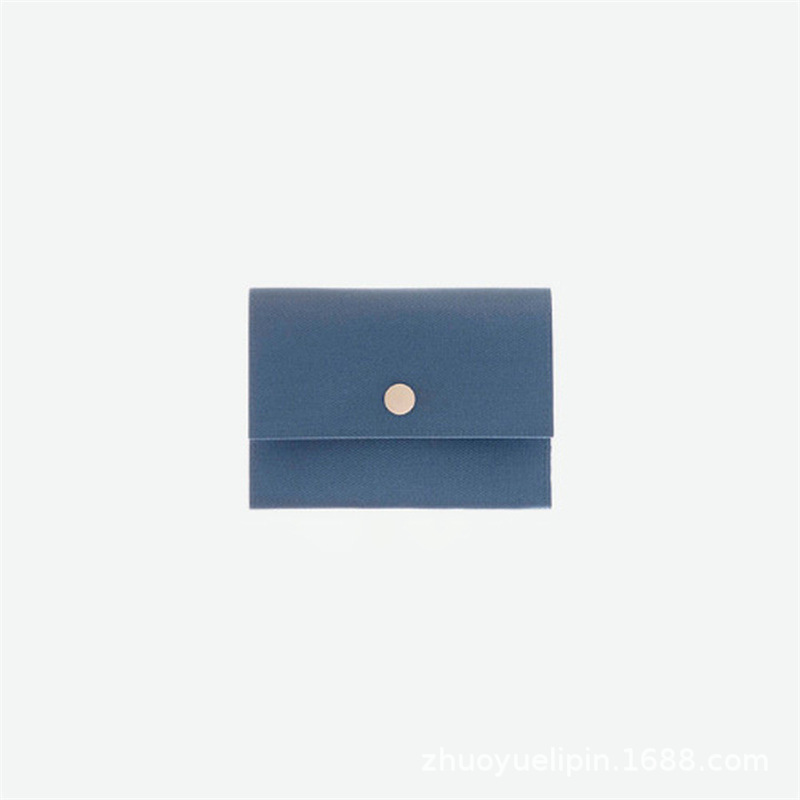 Cartera corta para mujer 2022, de lona de alta calidad, con hebilla, monedero multibolsillo, portatarjetas simple