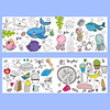 Super long children Graffiti Picture painting Paper kindergarten baby Coloring canvas draw picture album