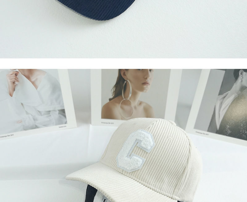 New Baseball Cap for Women in Autumn and Winter, New Corduroy Sports C-letter Internet Famous Outdoor, Same Style Men's Hard Top Duck Tongue Hat_voghion.com
