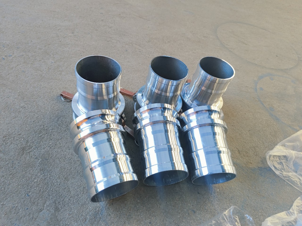 吸粪管接头抽粪管对接铝合金阴阳接头配件3寸4寸加厚快速接头