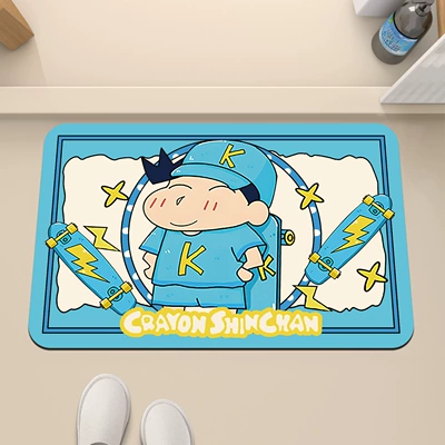 Avtomobil döşəmə paspasları | Floor Mat Bathroom Floor Mat - blue-skateboard-wind-room-3040