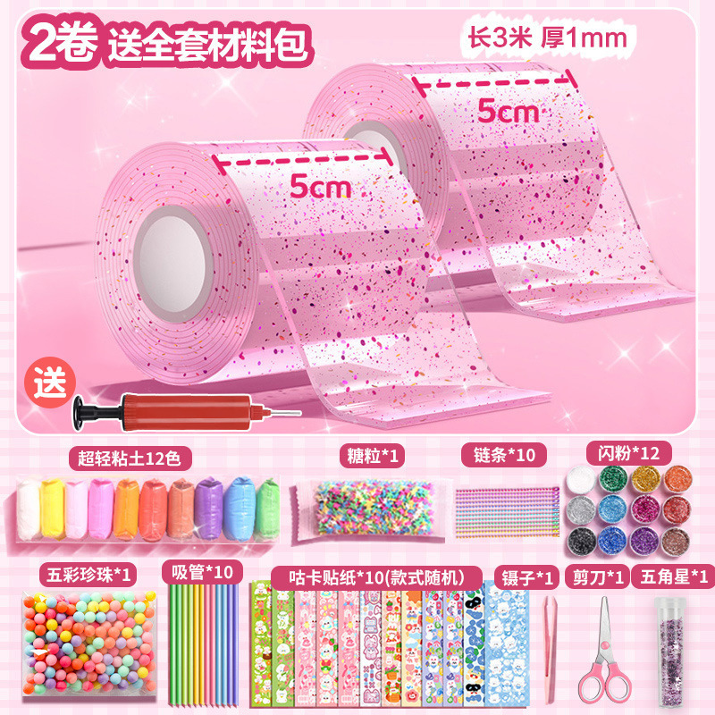 Nano pegamento de cebollino soplando burbujas, pellizcando, diy, nano cinta hecha a mano para descomprimir nano pegamento de 3 m cinta de doble cara al por mayor