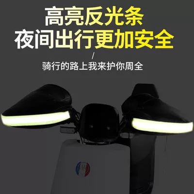 Electric Bike Riding with Curved Handlebars, Motorcycle Handle Cover