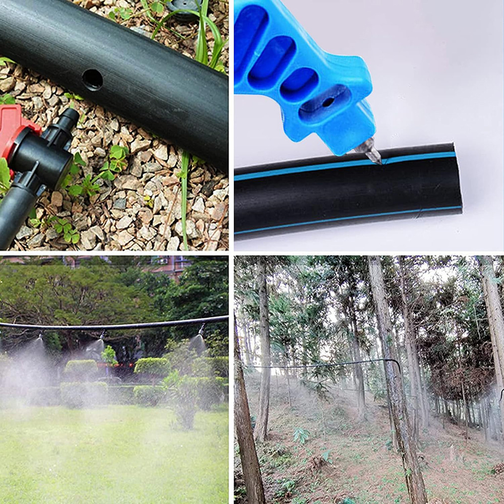 Manual de hierro tubo PE perforador multifuncional de riego por goteo capilar perforador de cabezal de goteo de riego agrícola horticultura perforador