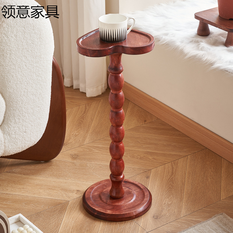 烛台小边几实木复古角几轻奢迷你沙发旁杯几边几床头可移动置物架|undefined