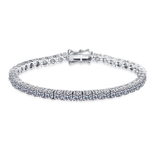 XDY925 sterling silver bracelet for women plated pt950 gold fully inlaid with four claws 30 points moissanite bracelet factory direct supply