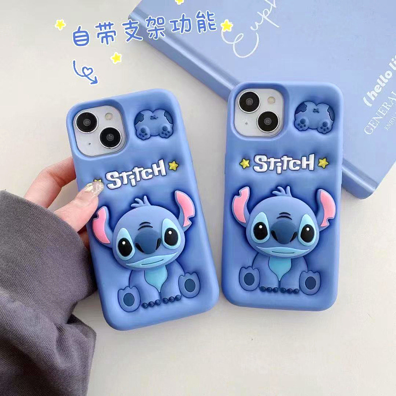 Suitable for Iphone16Promax Mobile Phone Case Apple 17 Silicone 12 Soft Shell 13 Cartoon Stand 11 Cute Female Model