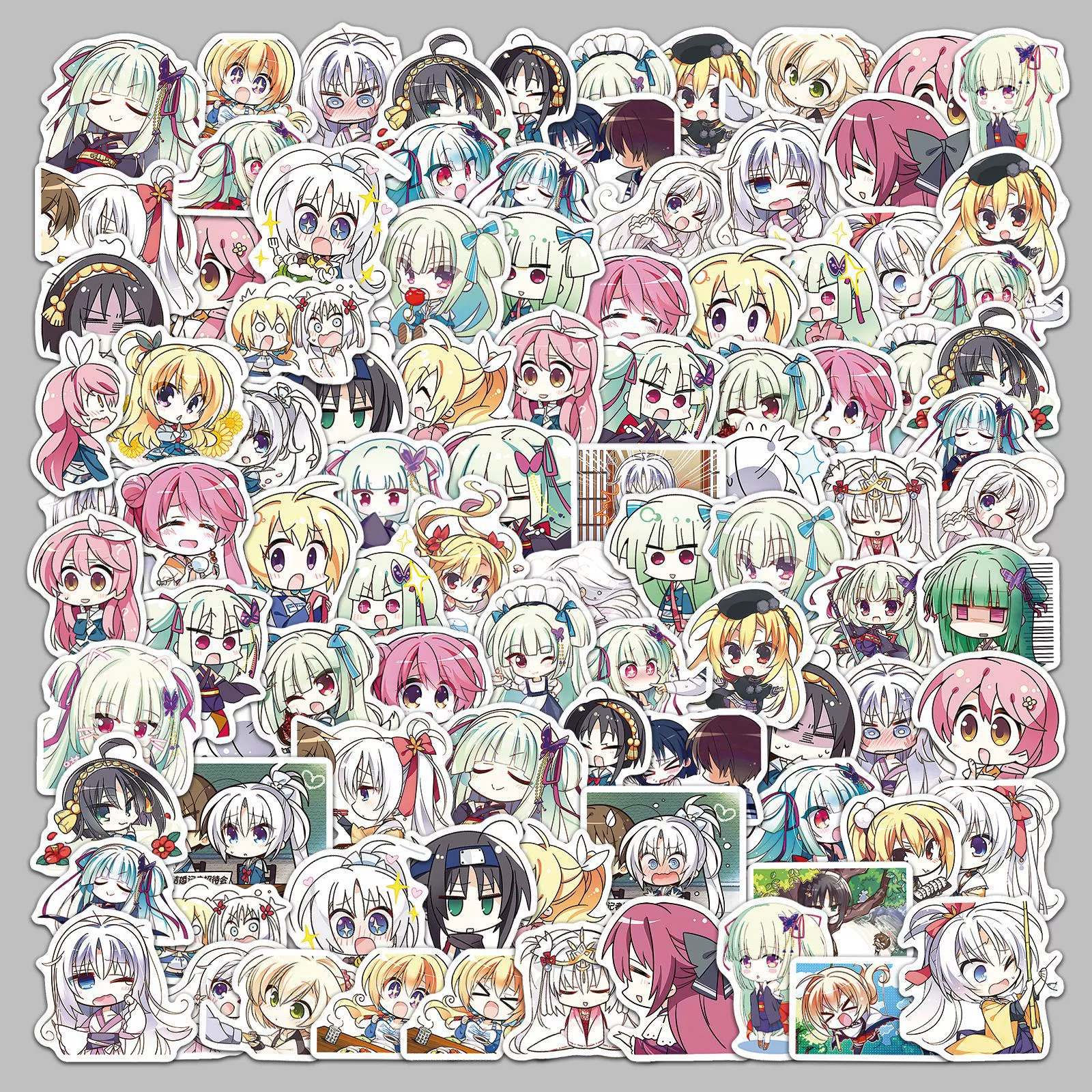 53 Qianlian Wanhua Stickers Beautiful Girl Game DIY Handbook Material Kawaii Waterproof Stationery Stickers Wholesale