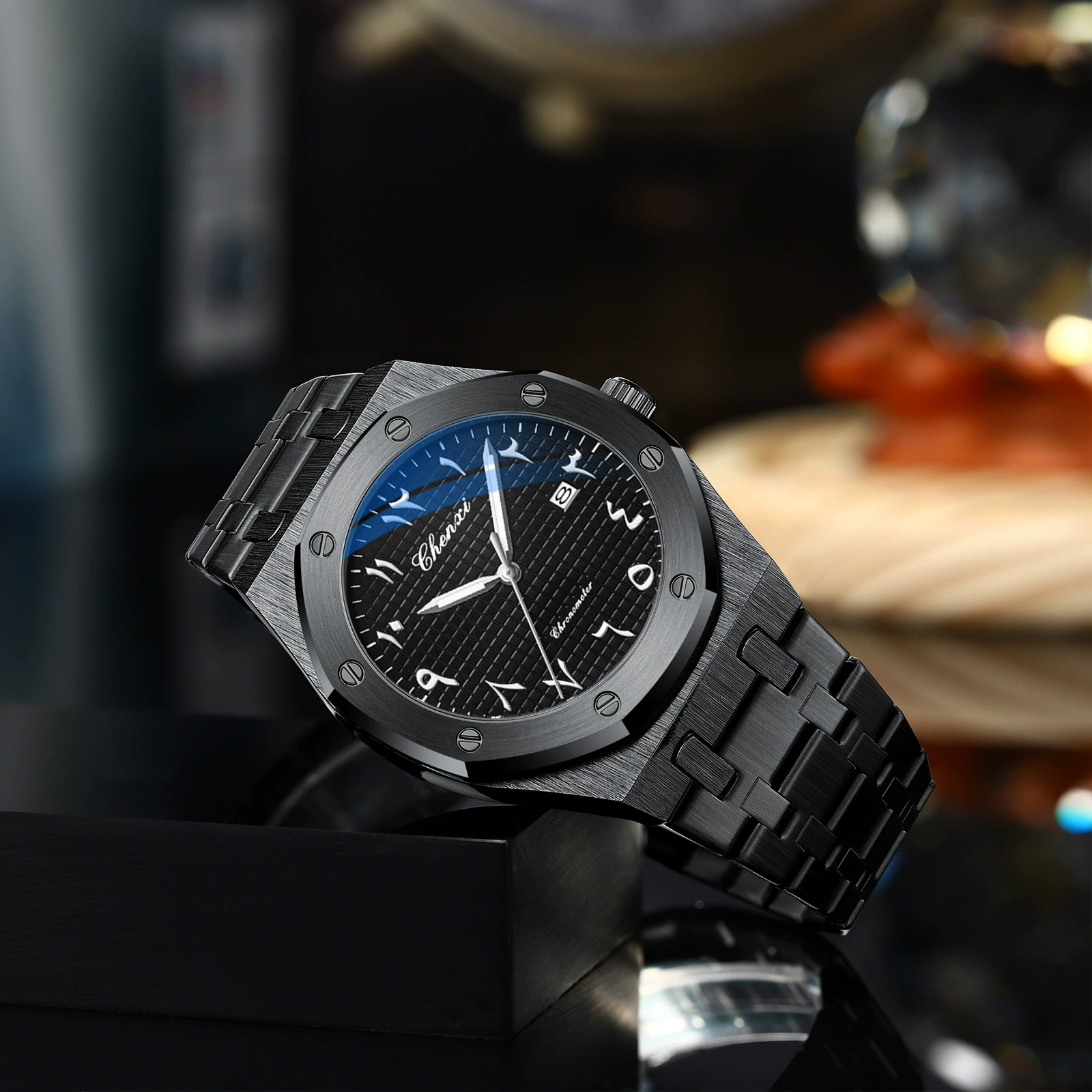 Сутренний/ Мужские кросс-бордерс luminous waterproof бизнес-стили часы Восточные арабские цифры