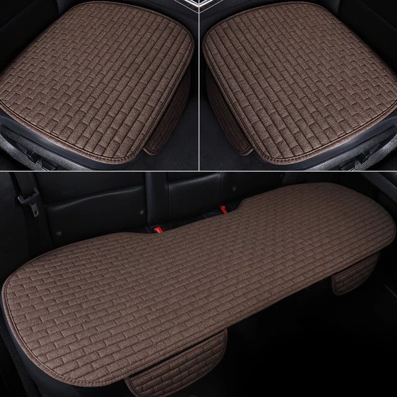 Seat cushion, seat cover – Universal Car Seat Cushion - coffee-color-small-three-piece-set