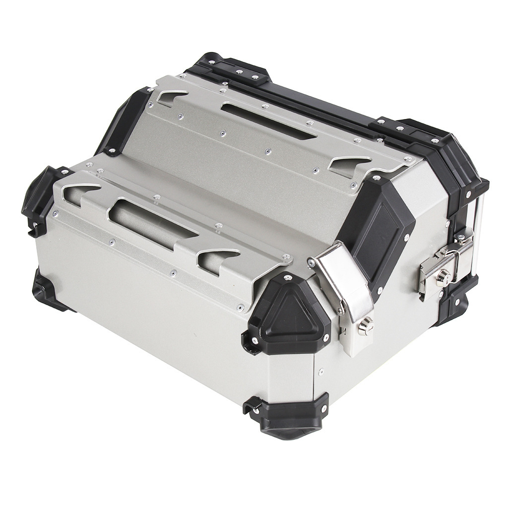 Hot-Selling 28L35L Large-Capacity Corner-Protected Aluminum Alloy Side Box, Universal Waterproof and Anti-Collision Travel Motorcycle Tail Box
