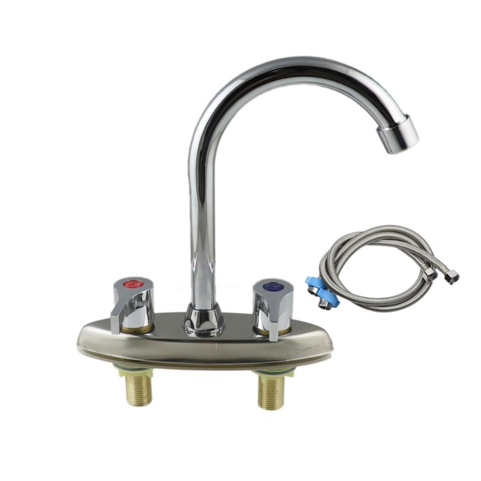 All-copper kitchen basin, cold and hot water faucet switch, double and triple holes, washbasin, sink, water, cold and hot water undefined