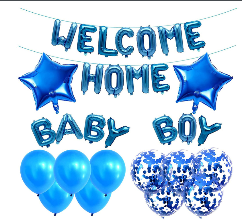 16 pulgadas carta de bienvenida a casa bebé niña niño bienvenida bebé casa tema globo paquete