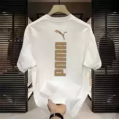 [10% discount area] Ole boutique | 10 billion preferred tie clip American short sleeve T-shirt couples half sleeve ins