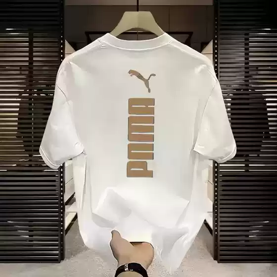 [10% discount area] Ole boutique | 10 billion preferred tie clip American short sleeve T-shirt couples half sleeve ins